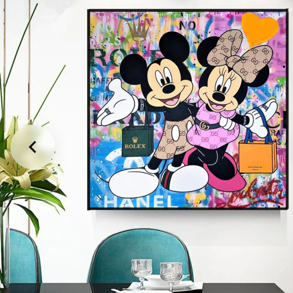 Rolex Minnie and Mickey 8 1/2"x11" Framed Wall Art